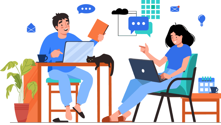 People collaborating illustration