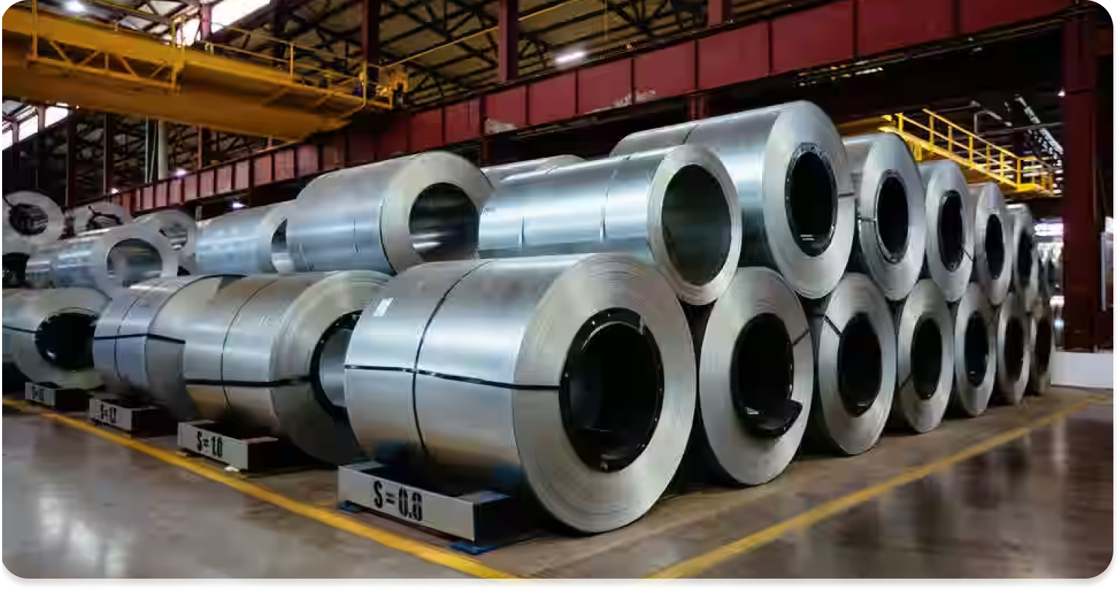 Industrial plant steel tubes