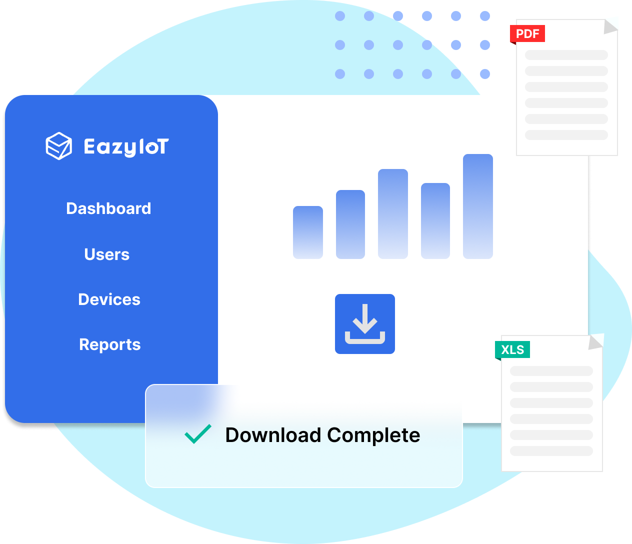 PDF and Excel reports illustration