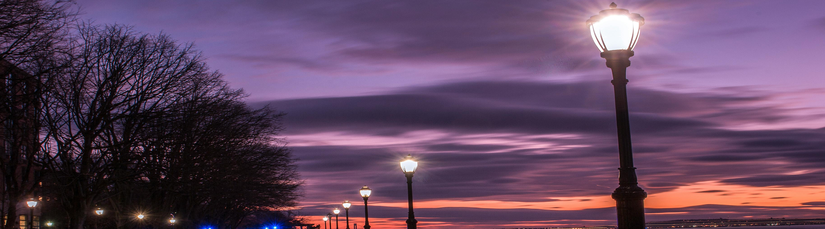 City skyline at night