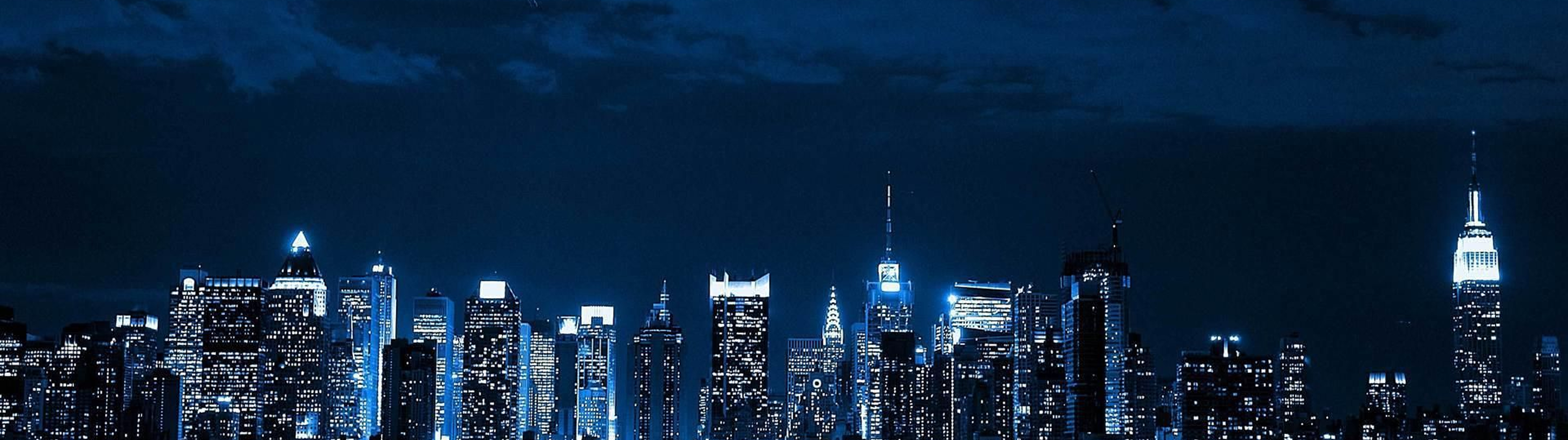 City skyline at night