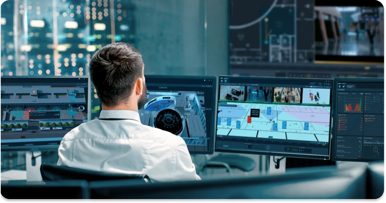 Control room monitoring wall